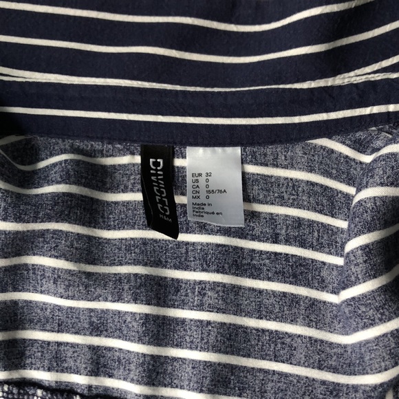 H&M Viscose Striped Button Down Shirt - Picture 7 of 12